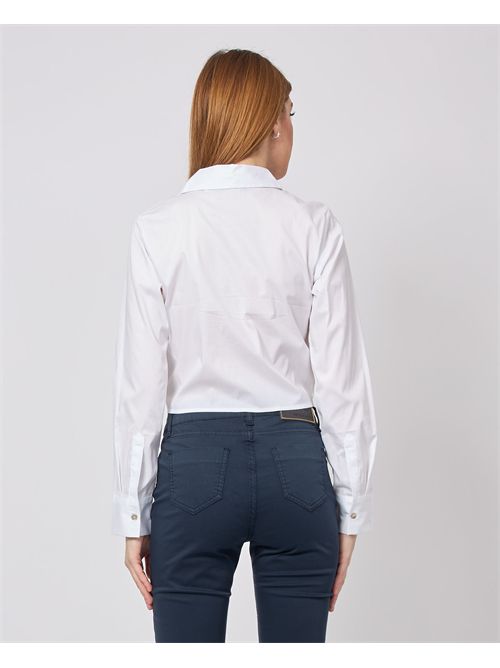 Camicia cropped Yes Zee con arricciatura sul davanti YES ZEE | C406-YU000101